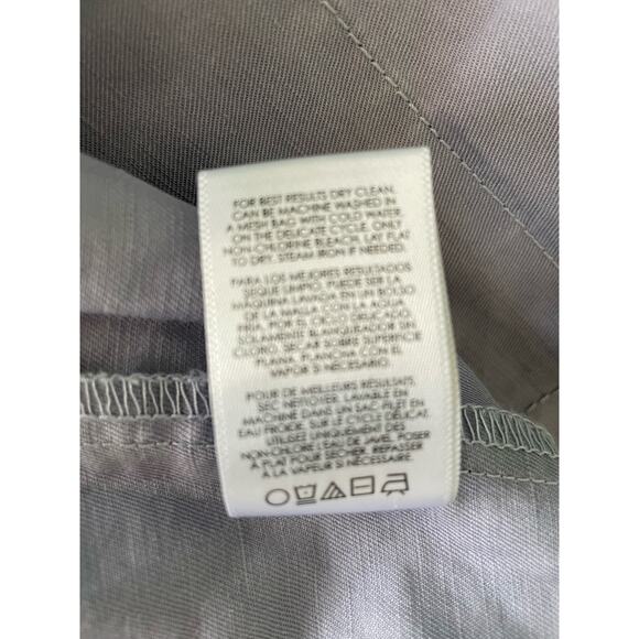 Cabi Tanner Trench Coat Linen Cotton Blend in Silver Lake Size Small - Picture 10 of 12